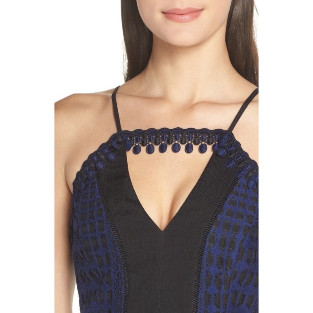 New Harlyn Chiffon Lace a halter Dress Large - Picture 3 of 12